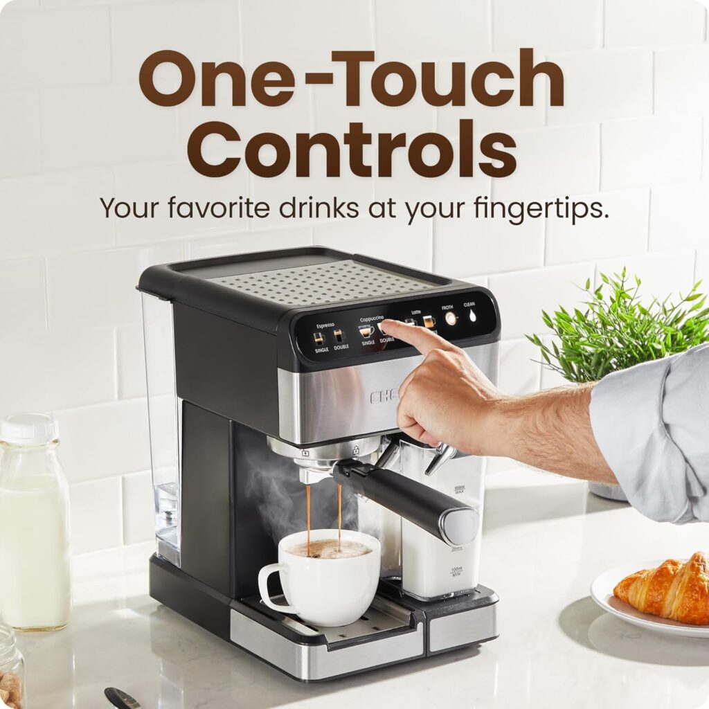 Chefman Coffee Maker Magic: Single Shots, Double Shots & Frothy Lattes at Home