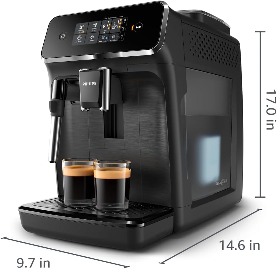 "Sip, Smile, Repeat: How the Philips Coffee Machine 2200 Series Masters 2-Cup Perfection with Ceramic Grinder & AquaClean Tech!