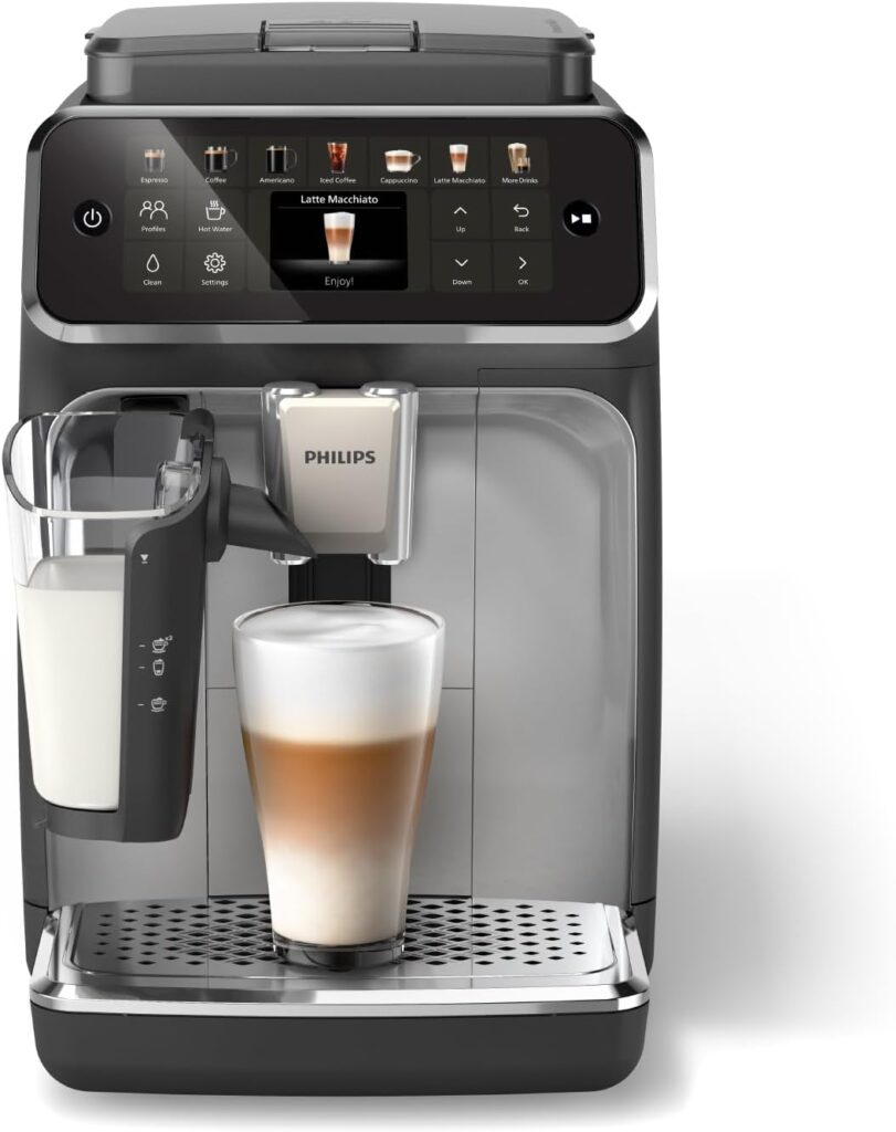 Philips Coffee Machine 4400 Series: 12 Hot & Iced Coffees Made Effortlessly!